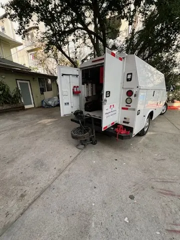 Magnet Plumbing service vehicle on-site for Water Heater Repair in Verde